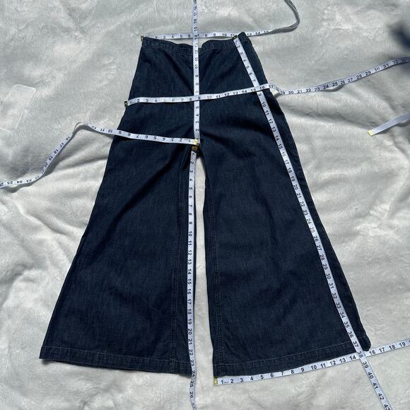 Rachel Comey Absolute Pant Wide Leg Flare Jeans Dark Indigo Denim Size 2 EUC - Picture 7 of 15